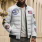 Tuskegee Airmen WWII Heroes Bomber Puffer Jacket The Great American Aviators White Art