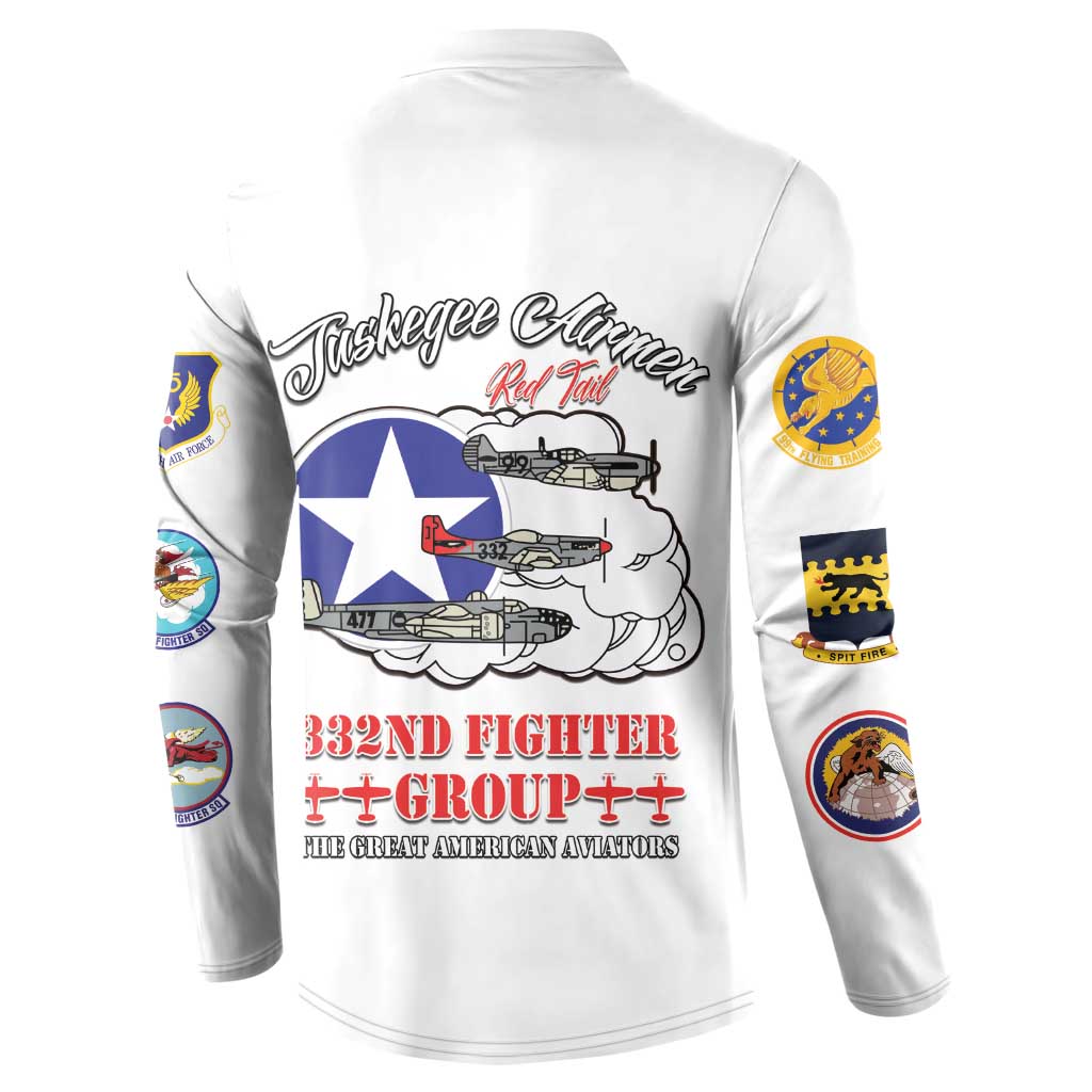 Tuskegee Airmen WWII Heroes Button Sweatshirt The Great American Aviators White Art