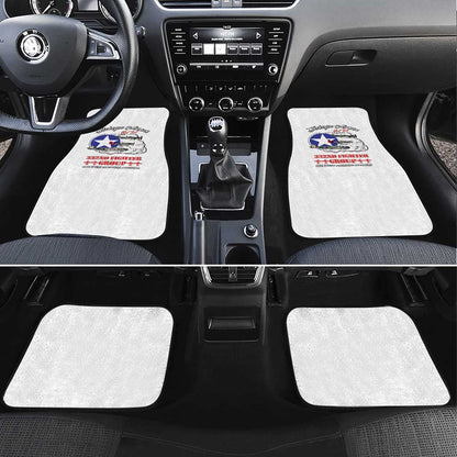 African American Aviators WWII Car Mats Tuskegee Red Tails Airmen White - African Pride