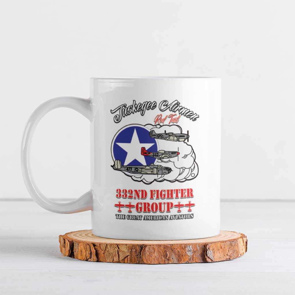 Tuskegee Airmen WWII Heroes Ceramic Mug The Great American Aviators White Art