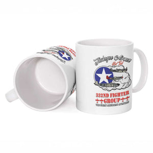 Tuskegee Airmen WWII Heroes Ceramic Mug The Great American Aviators White Art