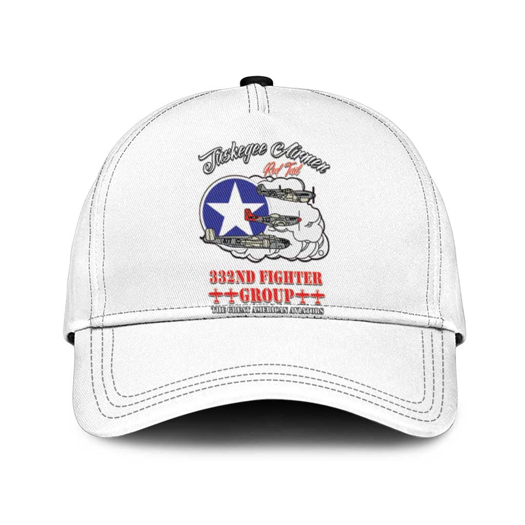 African American Aviators WWII Classic Cap Tuskegee Red Tails Airmen White - African Pride