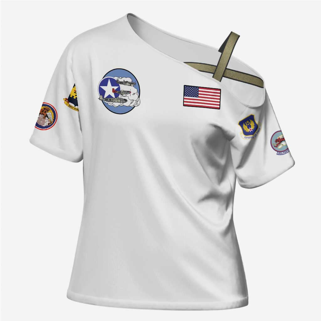 Tuskegee Airmen WWII Heroes Cross Shoulder Shirt The Great American Aviators White Art