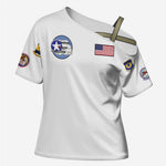 Tuskegee Airmen WWII Heroes Cross Shoulder Shirt The Great American Aviators White Art