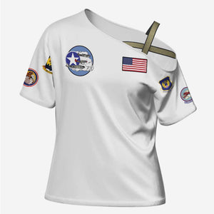 Tuskegee Airmen WWII Heroes Cross Shoulder Shirt The Great American Aviators White Art