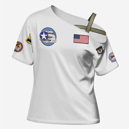 Tuskegee Airmen WWII Heroes Cross Shoulder Shirt The Great American Aviators White Art