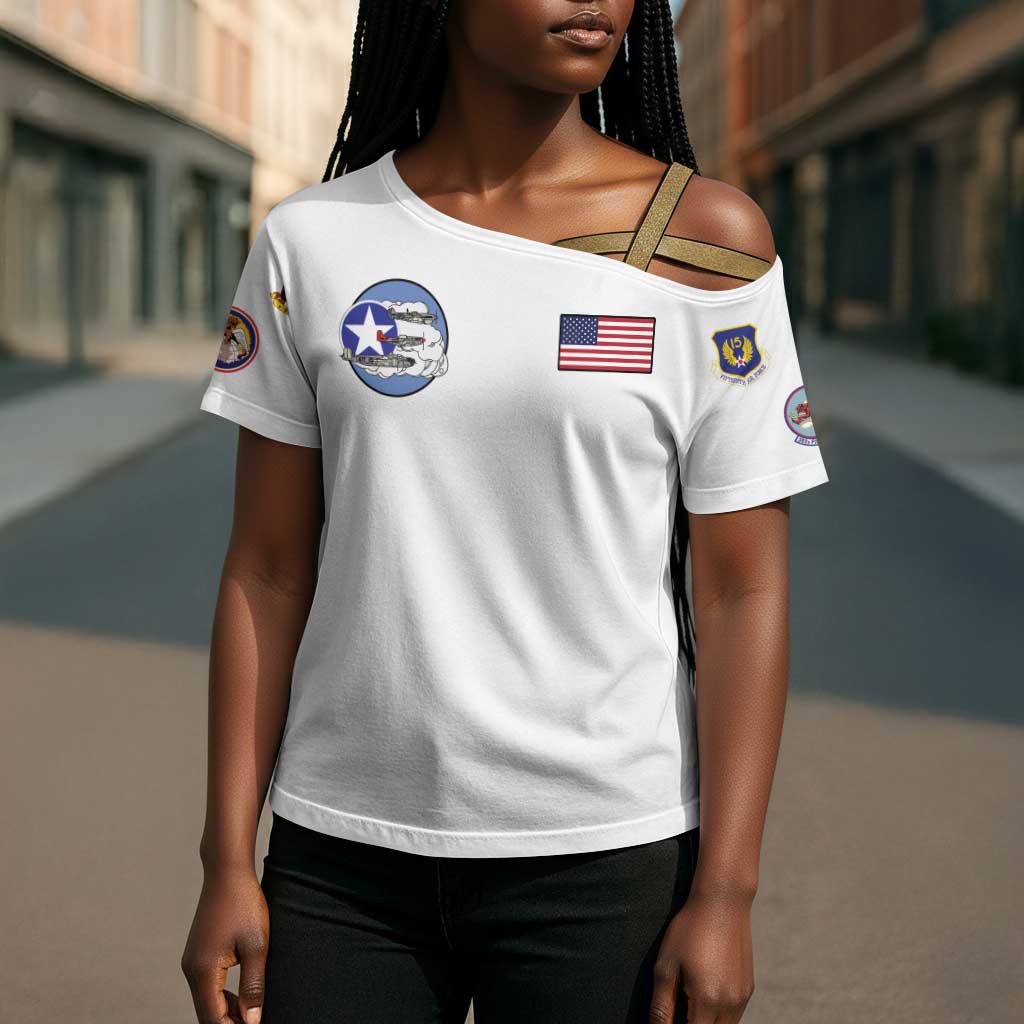 Tuskegee Airmen WWII Heroes Cross Shoulder Shirt The Great American Aviators White Art