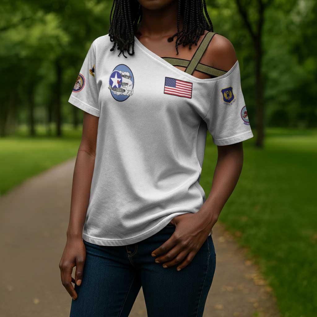 Tuskegee Airmen WWII Heroes Cross Shoulder Shirt The Great American Aviators White Art