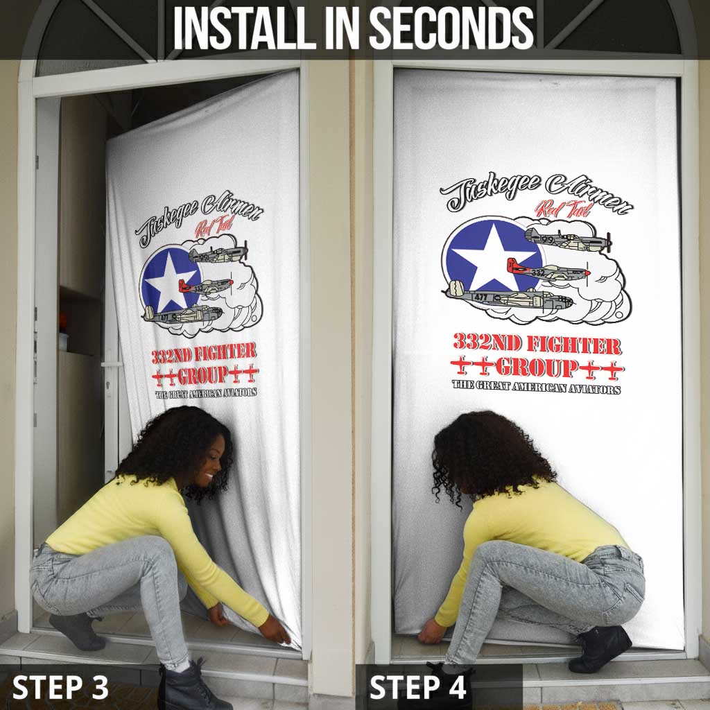 Tuskegee Airmen WWII Heroes Door Cover The Great American Aviators White Art