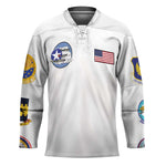 Tuskegee Airmen WWII Heroes Hockey Jersey The Great American Aviators White Art