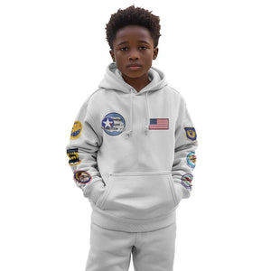 African American Aviators WWII Kid Hoodie Tuskegee Red Tails Airmen White - African Pride