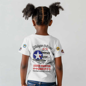 African American Aviators WWII Kid T shirt Tuskegee Red Tails Airmen White - African Pride