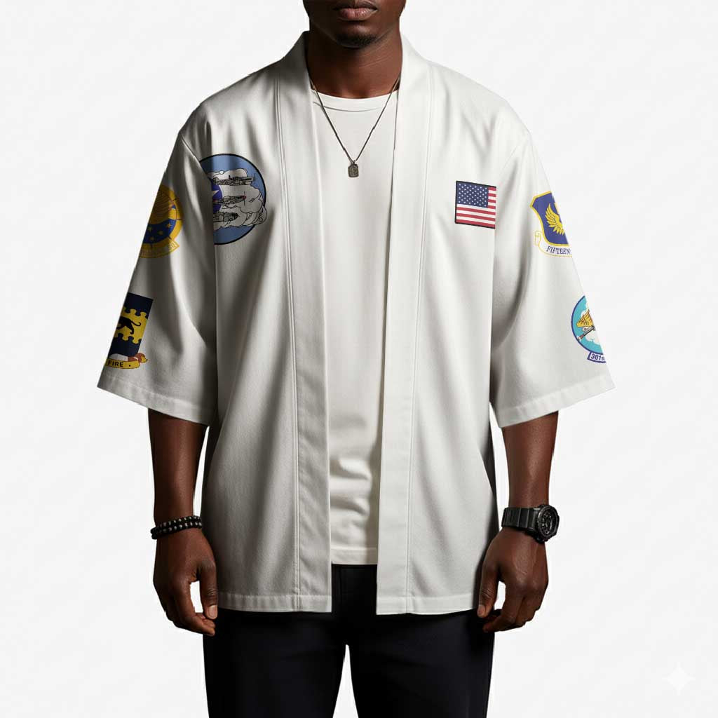 Tuskegee Airmen WWII Heroes Kimono The Great American Aviators White Art