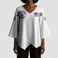 Tuskegee Airmen WWII Heroes Kimono Sleeve Blouse The Great American Aviators White Art