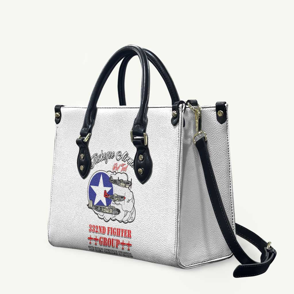 Tuskegee Airmen WWII Heroes Leather Bag The Great American Aviators White Art