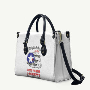 Tuskegee Airmen WWII Heroes Leather Bag The Great American Aviators White Art