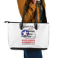 African American Aviators WWII Leather Tote Bag Tuskegee Red Tails Airmen White - African Pride