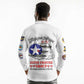 African American Aviators WWII Long Sleeve Polo Shirt Tuskegee Red Tails Airmen White - African Pride