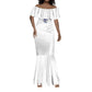 African American Aviators WWII Mermaid Dress Tuskegee Red Tails Airmen White - African Pride