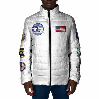Tuskegee Airmen WWII Heroes Padded Jacket The Great American Aviators White Art