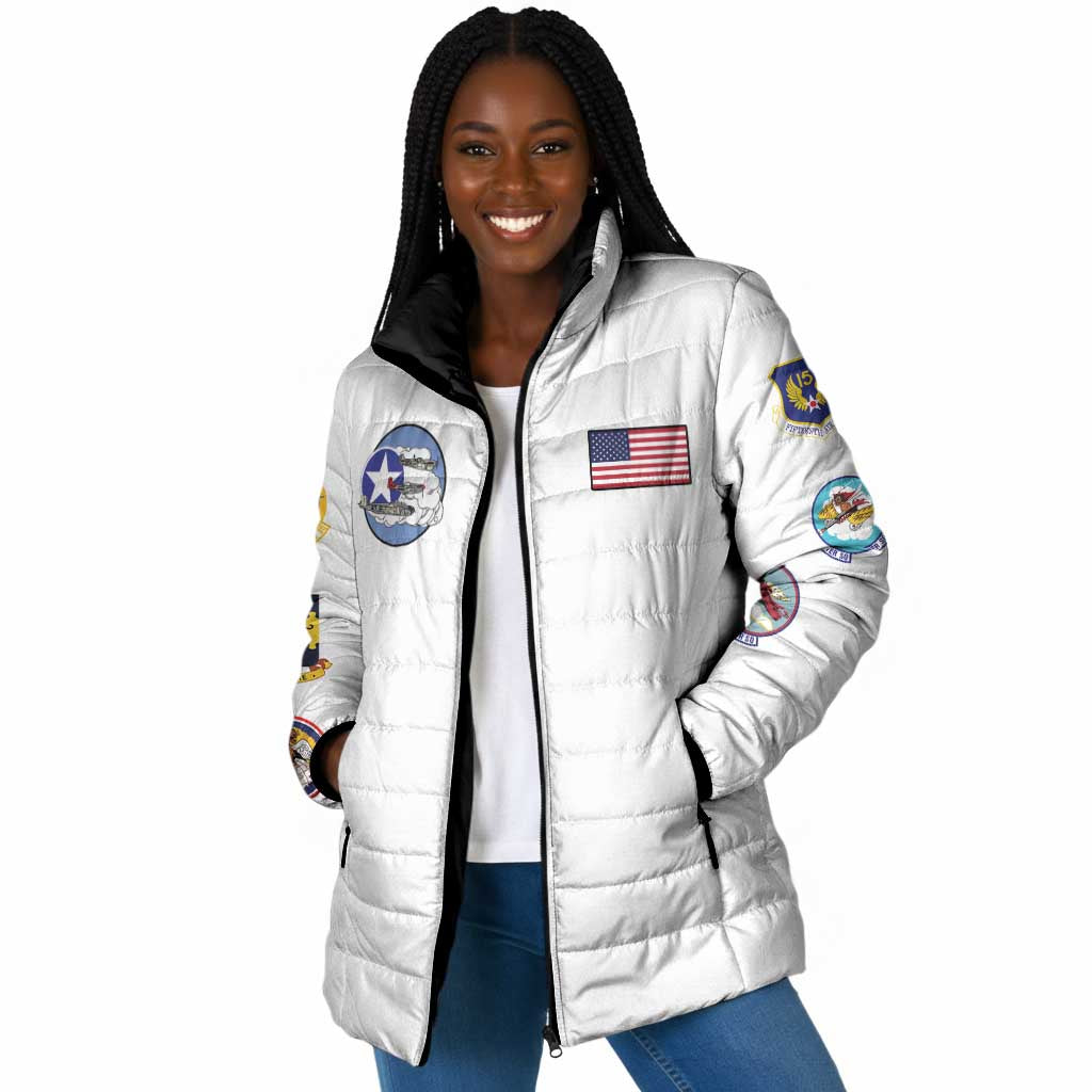 Tuskegee Airmen WWII Heroes Padded Jacket The Great American Aviators White Art