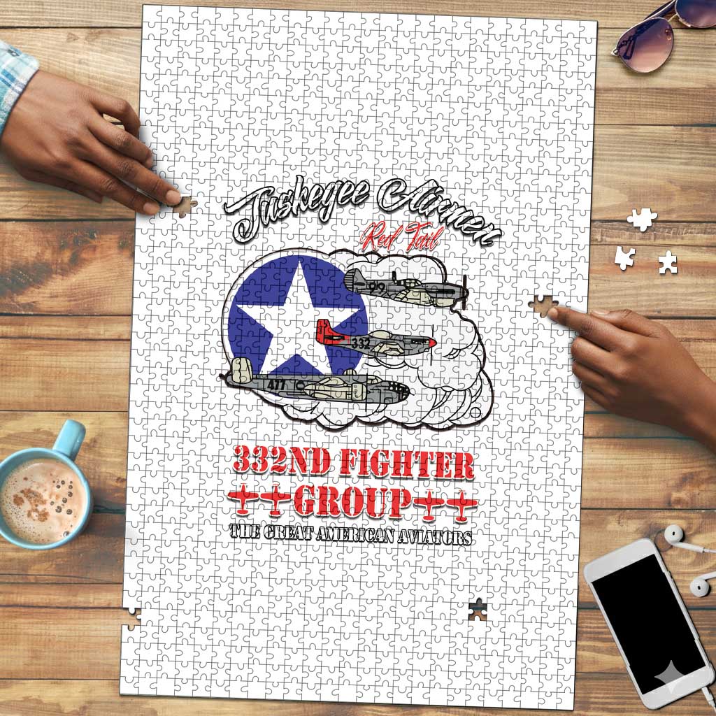 Tuskegee Airmen WWII Heroes Puzzle The Great American Aviators White Art