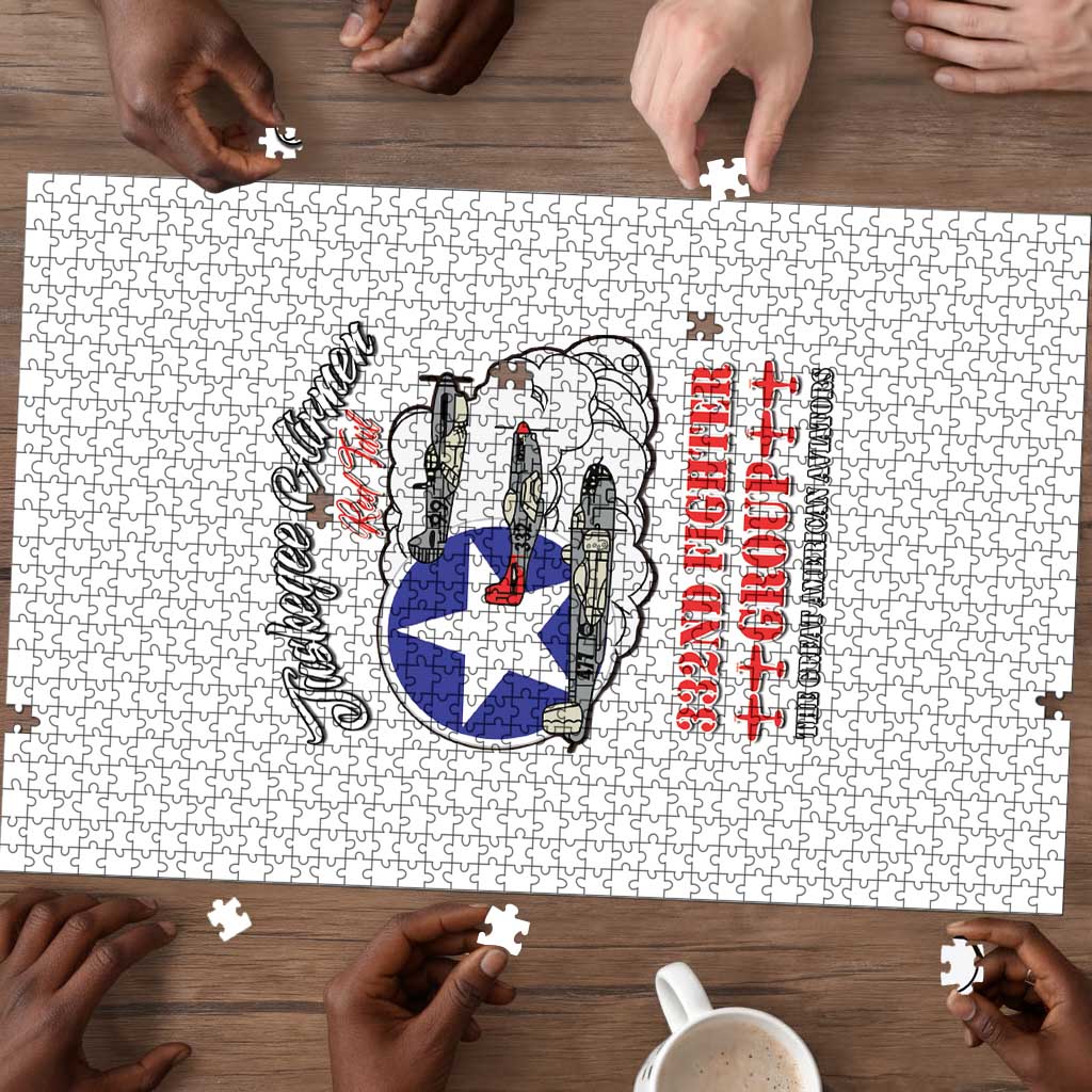 Tuskegee Airmen WWII Heroes Puzzle The Great American Aviators White Art