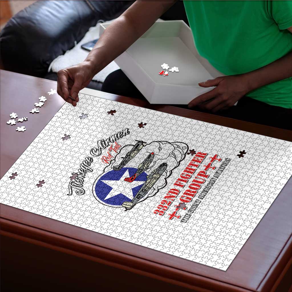 Tuskegee Airmen WWII Heroes Puzzle The Great American Aviators White Art
