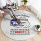 African American Aviators WWII Round Carpet Tuskegee Red Tails Airmen White - African Pride