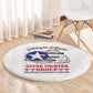 African American Aviators WWII Round Carpet Tuskegee Red Tails Airmen White - African Pride