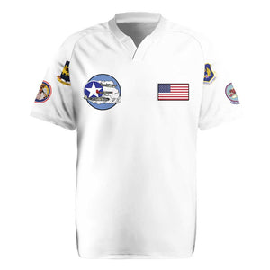 African American Aviators WWII Rugby Jersey Tuskegee Red Tails Airmen White - African Pride