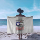 African American Aviators WWII Sarong Tuskegee Red Tails Airmen White - African Pride