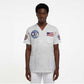 African American Aviators WWII Scrub Top Tuskegee Red Tails Airmen White - African Pride