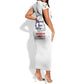 African American Aviators WWII Short Sleeve Bodycon Dress Tuskegee Red Tails Airmen White - African Pride