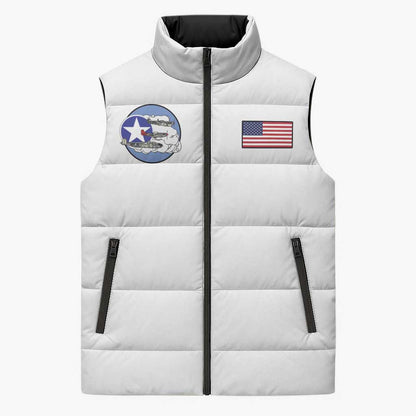 Tuskegee Airmen WWII Heroes Sleeveless Puffer Jacket The Great American Aviators White Art