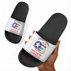 Tuskegee Airmen WWII Heroes Slide Sandals The Great American Aviators White Art