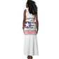 African American Aviators WWII Tank Maxi Dress Tuskegee Red Tails Airmen White - African Pride