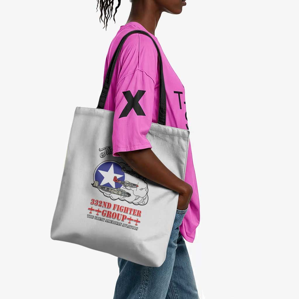 Tuskegee Airmen WWII Heroes Tote Bag The Great American Aviators White Art