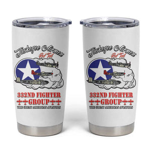 African American Aviators WWII Tumbler Cup Tuskegee Red Tails Airmen White - African Pride