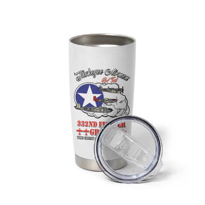 African American Aviators WWII Tumbler Cup Tuskegee Red Tails Airmen White - African Pride