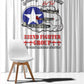 African American Aviators WWII Window Curtain Tuskegee Red Tails Airmen White - African Pride