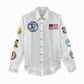 African American Aviators WWII Women Casual Shirt Tuskegee Red Tails Airmen White - African Pride