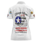 African American Aviators WWII Women Polo Shirt Tuskegee Red Tails Airmen White - African Pride