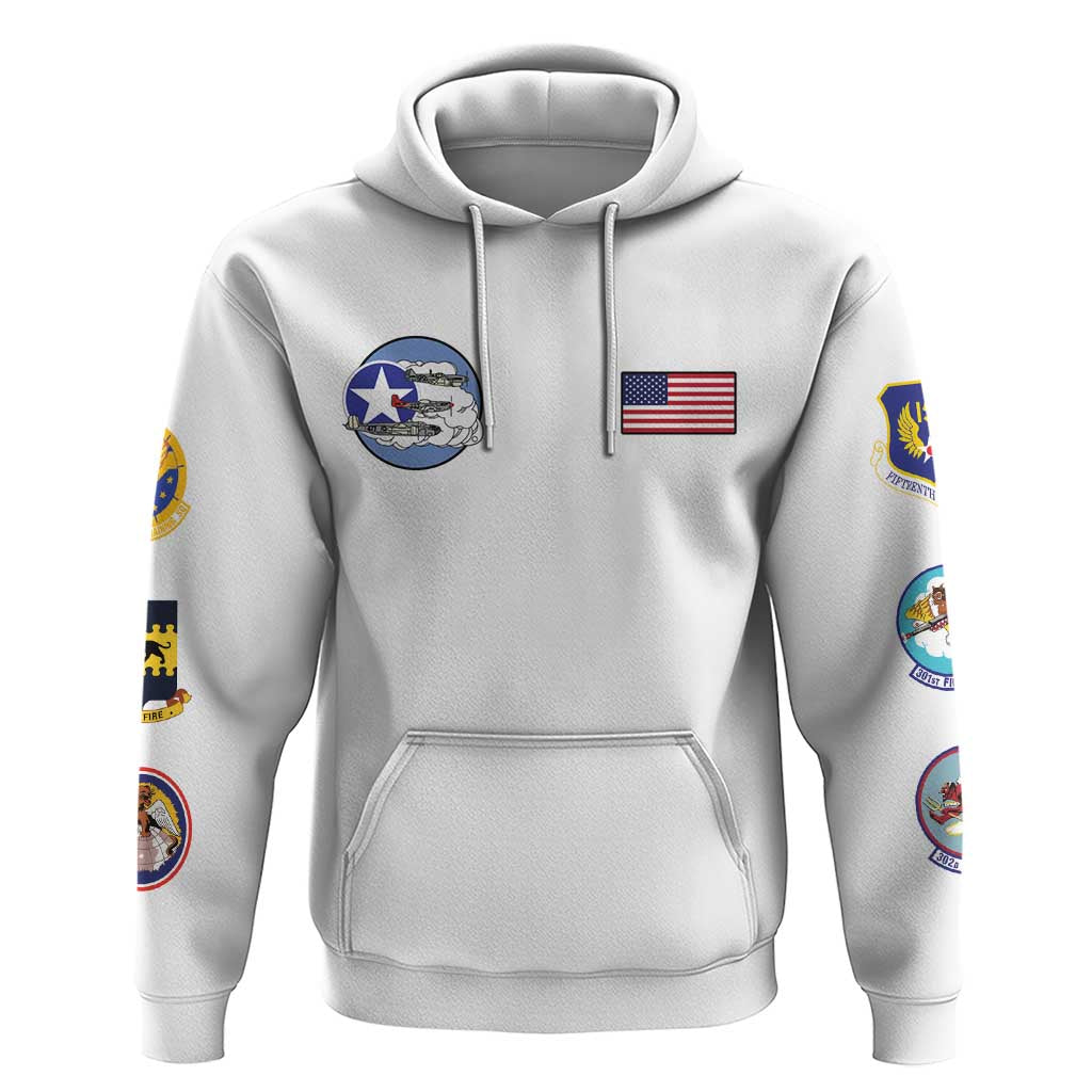 African American Aviators WWII Zip Hoodie Tuskegee Red Tails Airmen White - African Pride