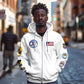 African American Aviators WWII Zip Hoodie Tuskegee Red Tails Airmen White - African Pride