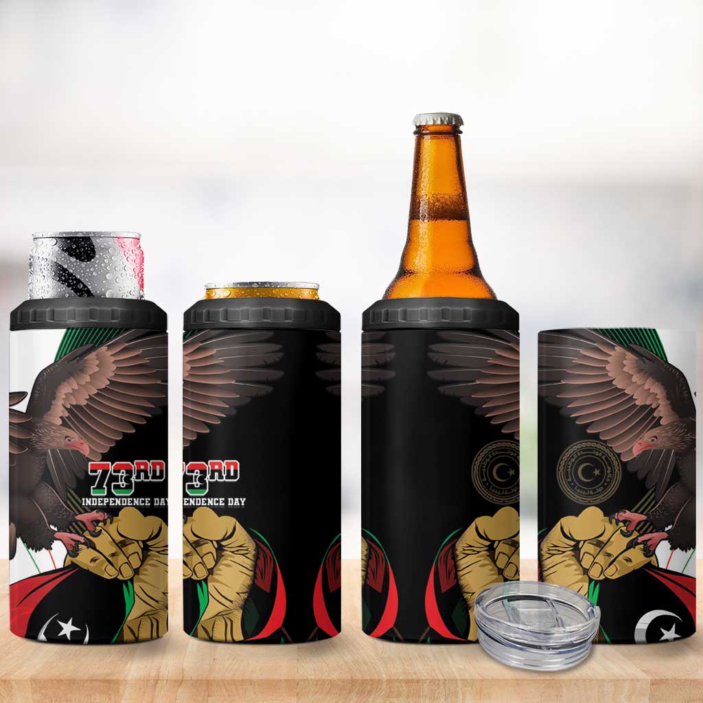 Afro Libya 4 in 1 Can Cooler Tumbler Arabian Eagle - Independence Day