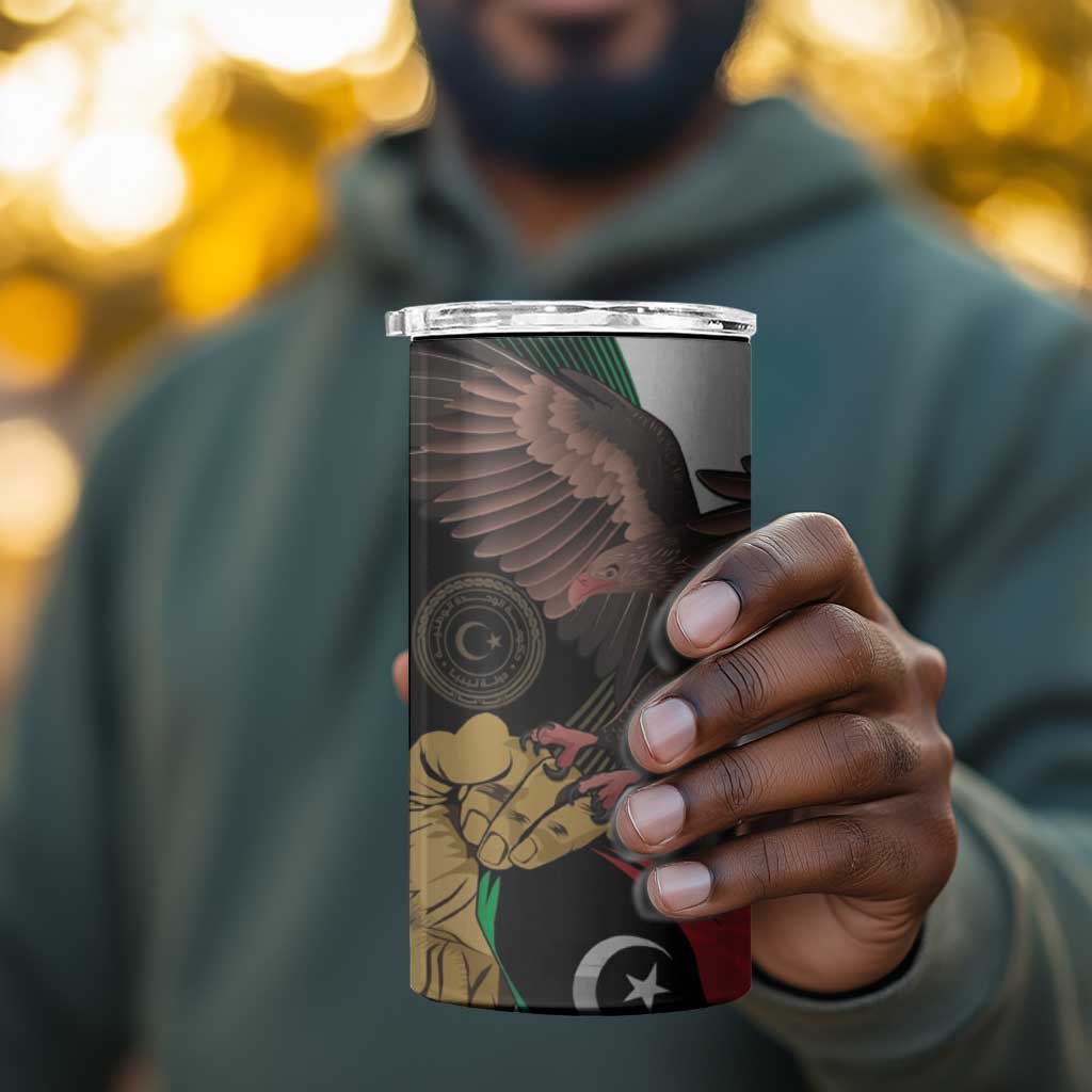 Afro Libya 4 in 1 Can Cooler Tumbler Arabian Eagle - Independence Day