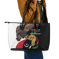 Afro Libya Leather Tote Bag Arabian Eagle - Independence Day