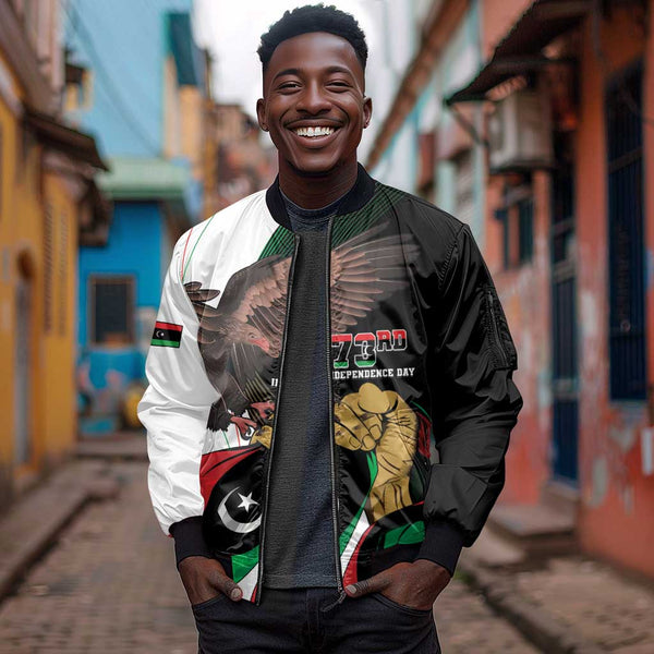 Personalised Afro Guinea Sleeve Zip Bomber Jacket Coat Of Arms Flag Style LT15