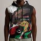 Afro Libya Sleeveless Zip Hoodie Arabian Eagle - Independence Day - African Pride